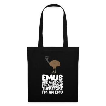 Emus sind fantastisch. Ich bin fantastisch, also - Stoffbeutel - Schwarz - Vorne