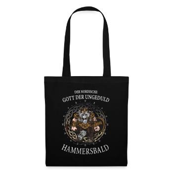 Nordische Gott der Ungeduld Hammersbald Wikinger - Stoffbeutel - Schwarz - Vorne