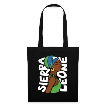 Sierra Leone Freetown Colors Flag Black Heritage - Tote Bag - black - Front