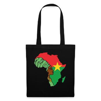 Burkina Faso Drapeau Drapeau Afrique Patrimoine ethnique - Sac en tissu - noir - Devant