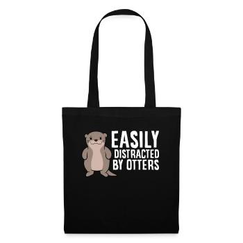 Easily Distracted By Otters Love Sea Otters - Tote Bag - black - Front