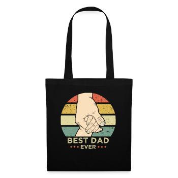 BEST DAD BESTER PAPA Vater Vatertag - Stoffbeutel - Schwarz - Vorne