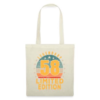 Geburtstag Legendary 58 Jahre Limited Edition - Stoffbeutel - Natur - Vorne