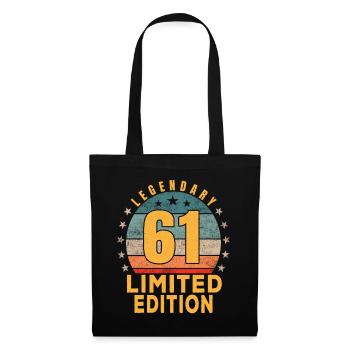 Geburtstag Legendary 61 Jahre Limited Edition - Stoffbeutel - Schwarz - Vorne