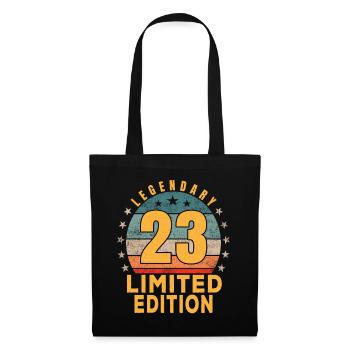 Geburtstag Legendary 23 Jahre Limited Edition - Stoffbeutel - Schwarz - Vorne