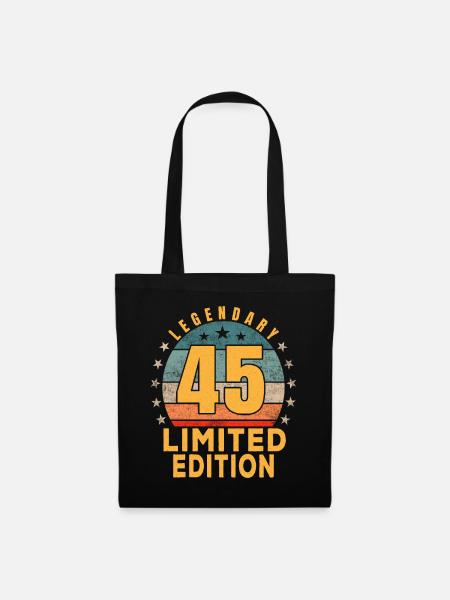 Geburtstag Legendary 45 Jahre Limited Edition - Stoffbeutel - Schwarz