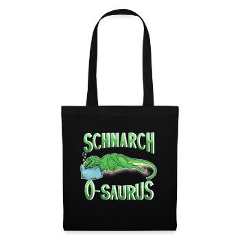 Schnarch O Saurus der schnarchende T-Rex - Stoffbeutel - Schwarz - Vorne