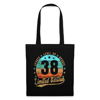 Mise à jour Level Up 38 Ans Édition Limitée Rétro - Sac en tissu - noir - Devant