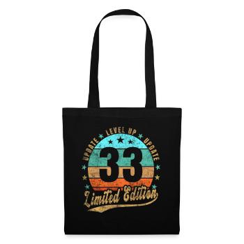 Update Level Up 33 Jahre Limited Edition Retro - Stoffbeutel - Schwarz - Vorne