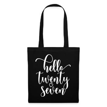 Hello Twenty Seven Cute 27 Years Old Birthday - Tote Bag - black - Front