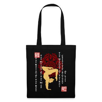 Bouddha Scorpion Chine Ornement Yoga Dicton - Sac en tissu - noir - Devant