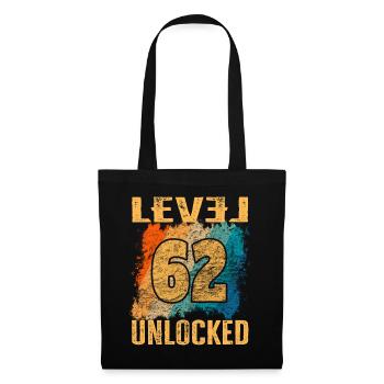 Birthday Gift Level Unlocked 62 years - Tote Bag - black - Front