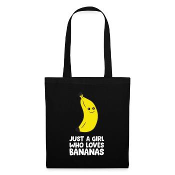 Juste une fille qui aime les bananes - Sac en tissu - noir - Devant