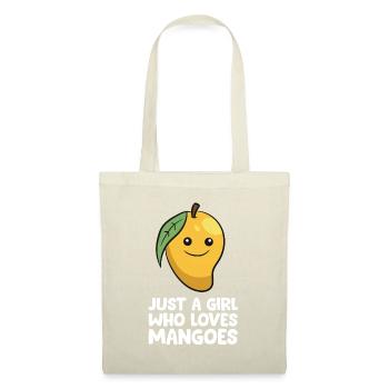 Nur ein Mädchen, das Mangos liebt - Stoffbeutel - Natur - Vorne