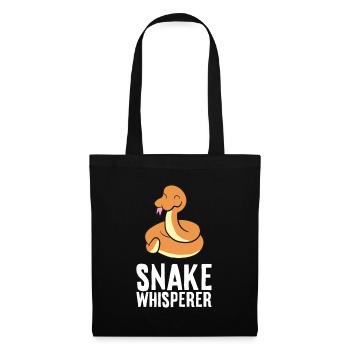 Snake Whisperer Drôle d’amant de serpent - Sac en tissu - noir - Devant