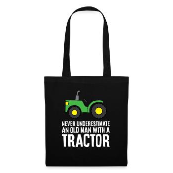 Never Underestimate An Old Man With A Tractor - Tote Bag - black - Front