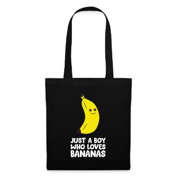 Juste un garçon qui aime les bananes - Sac en tissu - noir - Devant