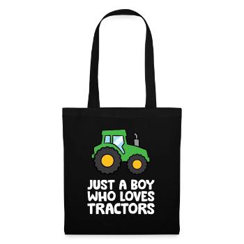 Juste un garçon qui aime les tracteurs - Sac en tissu - noir - Devant