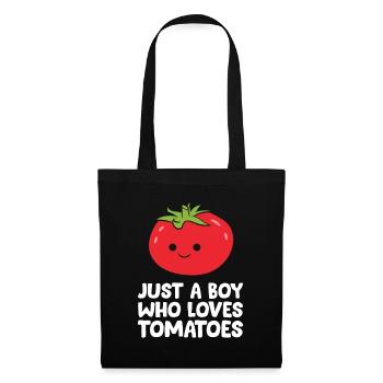 Juste un garçon qui aime les tomates - Sac en tissu - noir - Devant