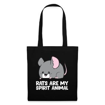 Rats Are My Spirit Animal Cute Rat - Tote Bag - black - Front