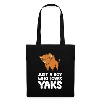 Nur ein Junge, der Yaks liebt - Stoffbeutel - Schwarz - Vorne
