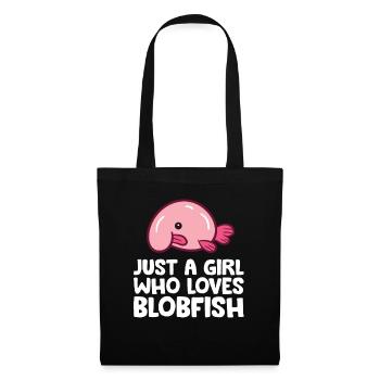 Nur ein Mädchen, das Blobfisch liebt - Stoffbeutel - Schwarz - Vorne