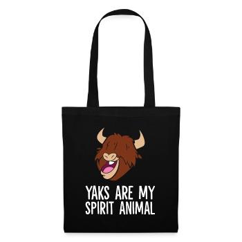 Yaks sind mein Seelentier - Stoffbeutel - Schwarz - Vorne