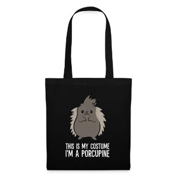 Drôle d’amoureux du porc-épic C’est mon costume je suis un - Sac en tissu - noir - Devant