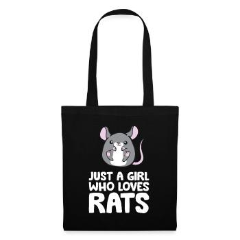 Juste une fille qui aime les rats - Sac en tissu - noir - Devant