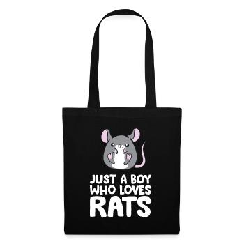 Just a Boy Who Loves Rats - Tote Bag - black - Front