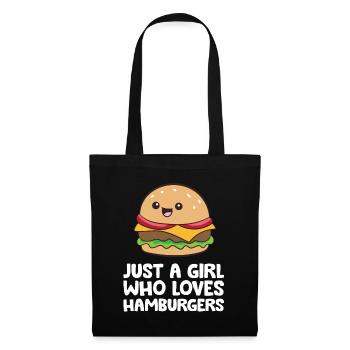 Juste une fille qui aime les hamburgers - Sac en tissu - noir - Devant