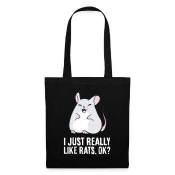 Rat Lover I Just Really Like Rats, Okay Cute Rats - Tote Bag - black - Front