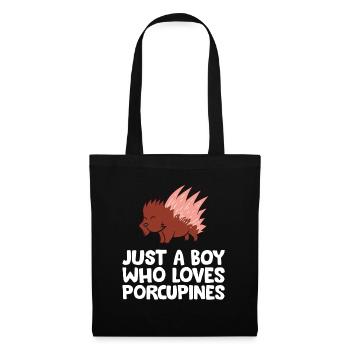 Juste un garçon qui aime les porcs-épics - Sac en tissu - noir - Devant