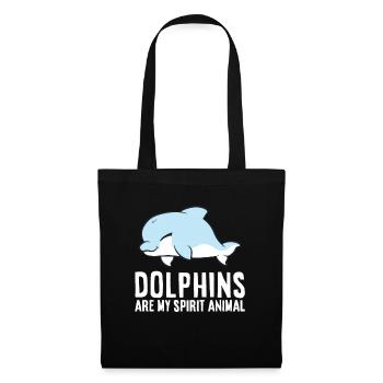 Les dauphins sont mon âme d’amoureux des grands dauphins - Sac en tissu - noir - Devant