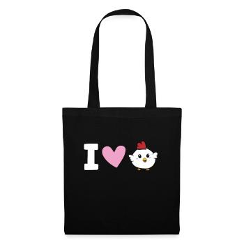Chickens Love I Love Chickens - Tote Bag - black - Front