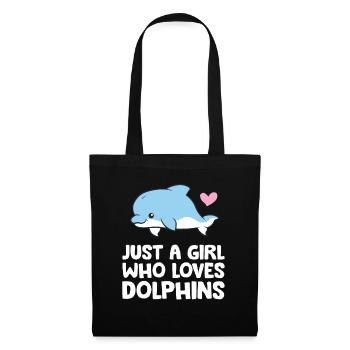 Just a Girl Who Loves Dolphins - Tote Bag - black - Front