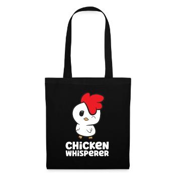 Poulet Élevage Coq Poulet Poulet Chuchoteur - Sac en tissu - noir - Devant