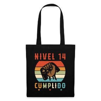 Niveau 14 complete - Sac en tissu - noir - Devant