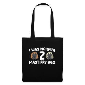 Ich war normal vor 2 Mastiffs Cane Corso Mastiff - Stoffbeutel - Schwarz - Vorne