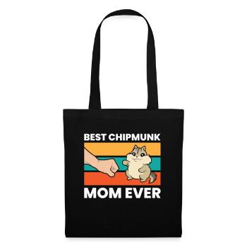 Beste Chipmunk-Mutter aller Zeiten - Stoffbeutel - Schwarz - Vorne