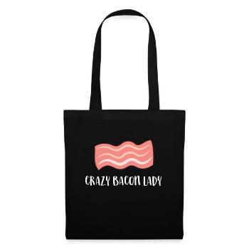 Bacon Lover Women Breakfasts Crazy Bacon Lady - Tote Bag - black - Front