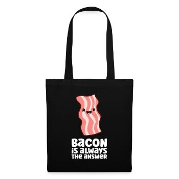 Bacon Is Always The Answer Funny Bacon - Tote Bag - black - Front