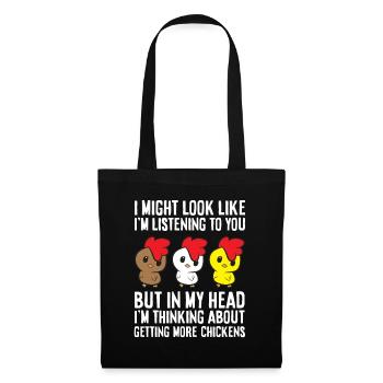 Éleveurs de poulet Je pense obtenir plus de poulets - Sac en tissu - noir - Devant