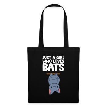 Juste une fille qui aime les chauves-souris - Sac en tissu - noir - Devant