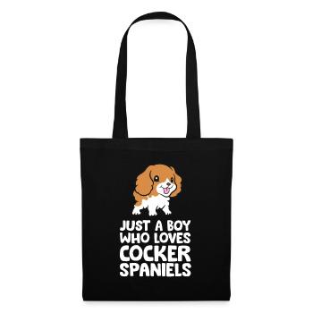 Just a Boy Who Loves Cocker Spaniels - Tote Bag - black - Front
