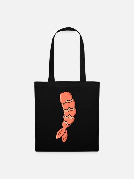 Sushi Shrimp Halloween Kostüm Sushi Liebhaber - Stoffbeutel - Schwarz
