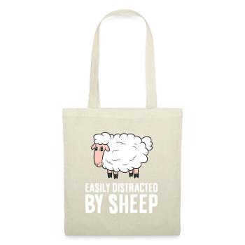 Facilement distrait par les moutons - Sac en tissu - nature - Devant