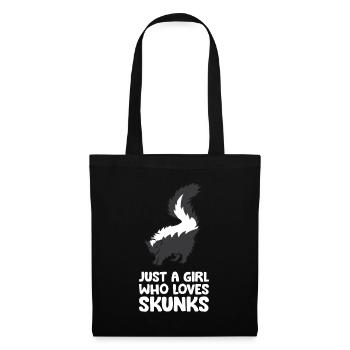Juste une fille qui aime les mouffettes - Sac en tissu - noir - Devant