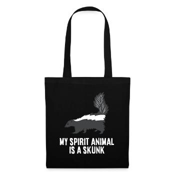 Mon animal d’âme est une mouffette - Sac en tissu - noir - Devant