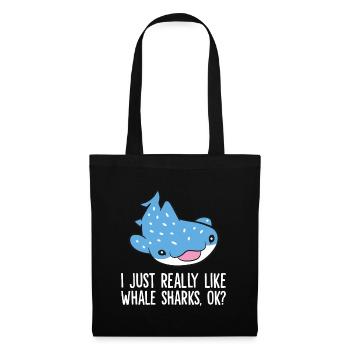 J’aime vraiment les requins-baleines, d’accord? Jollier - Sac en tissu - noir - Devant